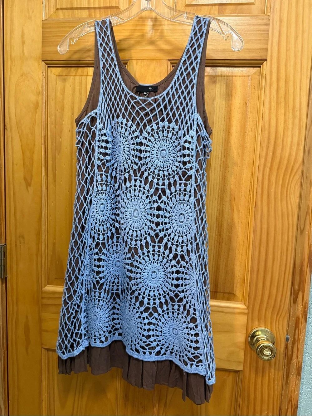 VTG Altar’d state ryu Blue Crochet Overlay Dress juniors size s/m